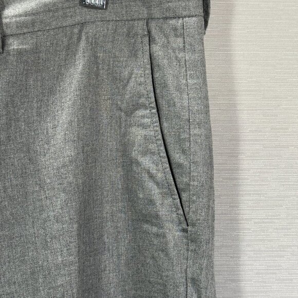 J Crew Pants Mens 34 Bedford Dress Pant Gray Cotton Flat Front Pockets Straight - Picture 4 of 8